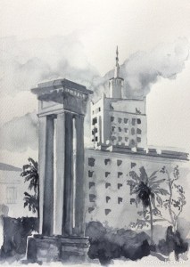 Acuarela Plaza de la Marina